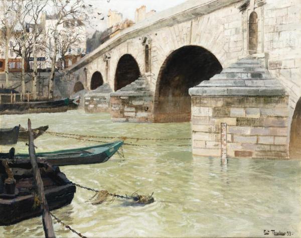 The Pont Marie, Paris by Fritz Thaulow Oil Painting Reproductions