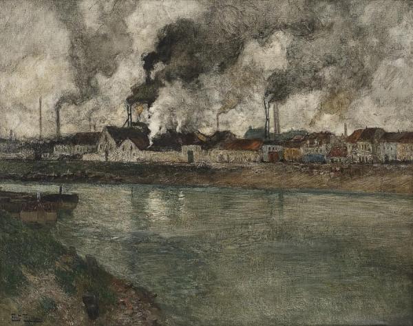The Smoke by Fritz Thaulow
