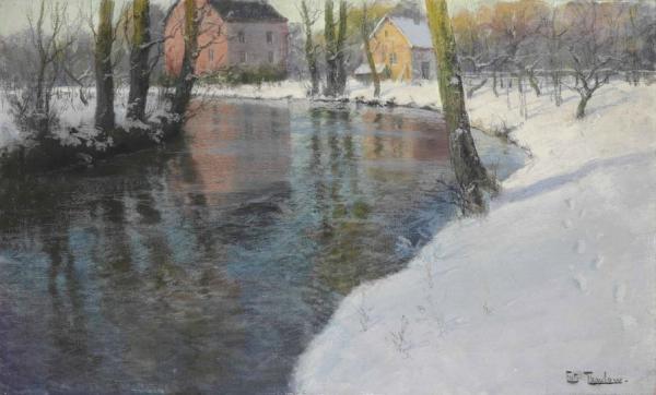 Winter Landscape by Fritz Thaulow