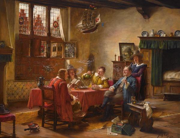 A Merry Company by Fritz Wagner Oil Painting Reproductions
