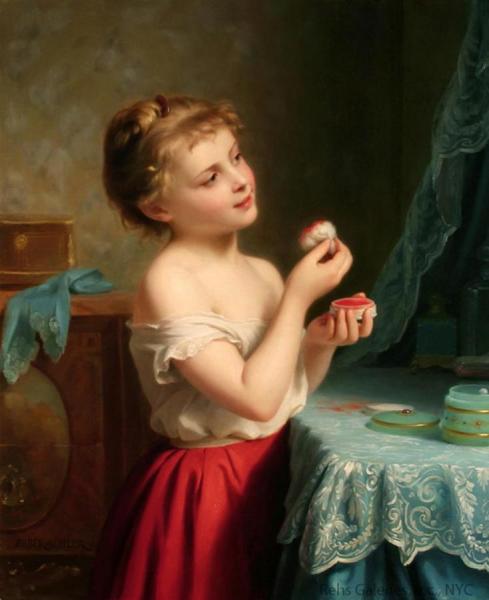 A Little Rouge by Fritz Zuber-buhler Oil Painting Reproductions