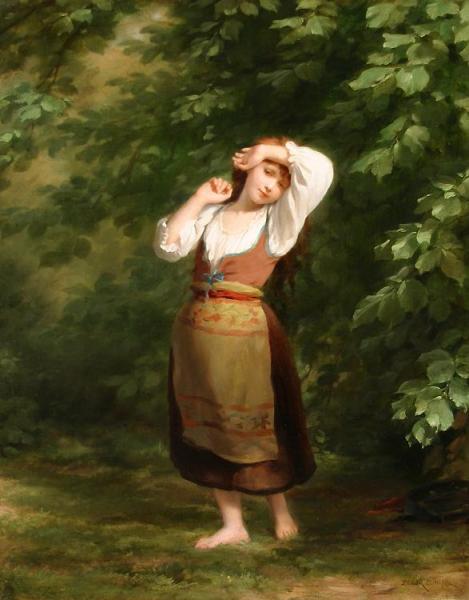 Poesie by Fritz Zuber-buhler Oil Painting Reproductions