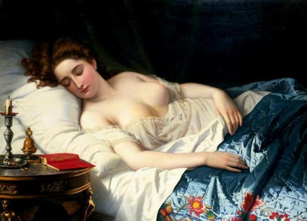Siesta by Fritz Zuber-buhler Oil Painting Reproductions