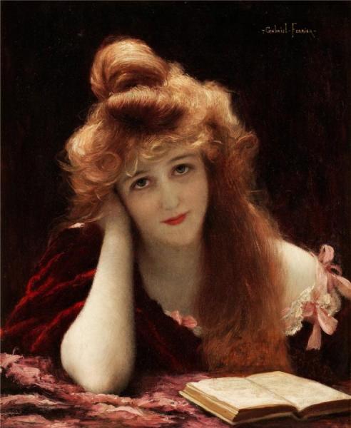 Woman Reading by Gabriel Joseph Marie Augustin Ferrier