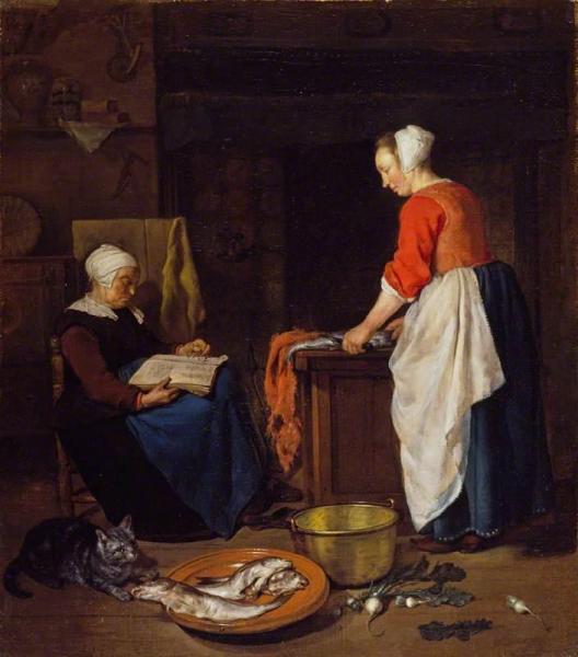 An Old Woman Asleep by Gabriel Metsu