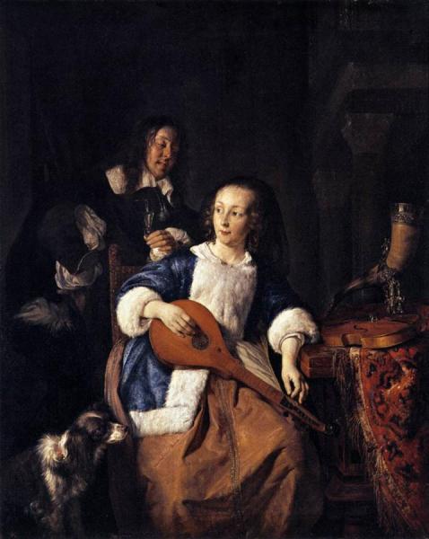 The Cittern Player by Gabriel Metsu