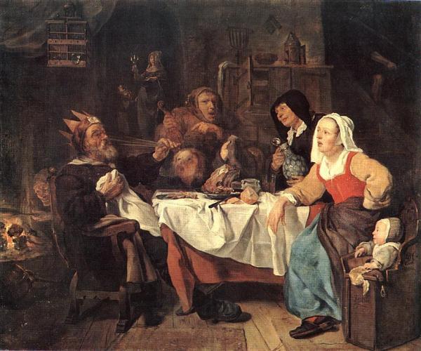The Feast Of The Bean King by Gabriel Metsu Oil Painting Reproductions