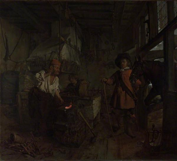 The Interior Of A Smithy by Gabriel Metsu