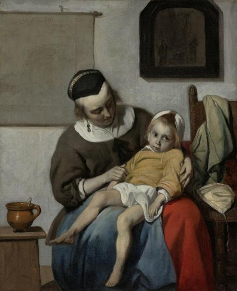 The Sick Child by Gabriel Metsu Oil Painting Reproductions
