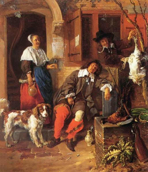 The Sleeping Sportsman by Gabriel Metsu