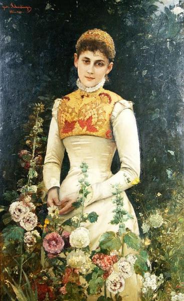 Portrait Of A Woman by Gabriel Schachinger
