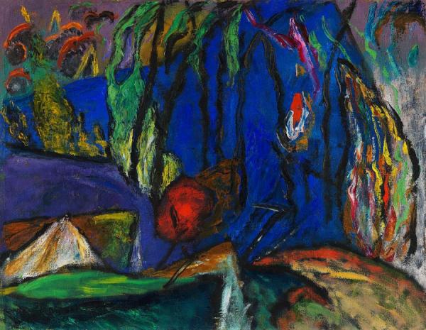 Studie Auf Blau, 1915 by Gabriele Münter