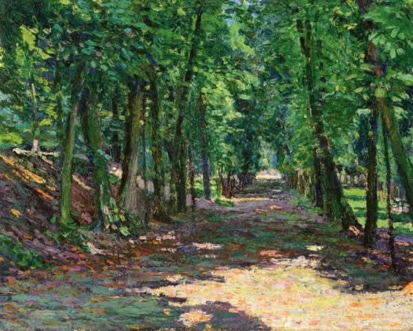 Avenue In The Park Of St. Cloud by Gabriele Münter