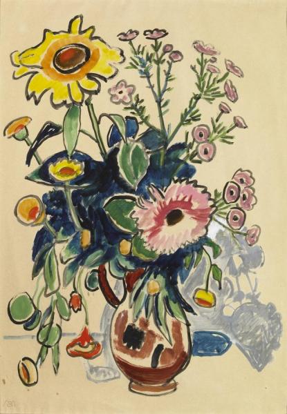 Bouquet With Sunflower by Gabriele Münter