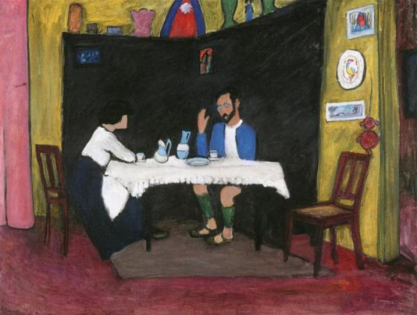 Kandinsky And Erma Bossi, After Dinner by Gabriele Münter