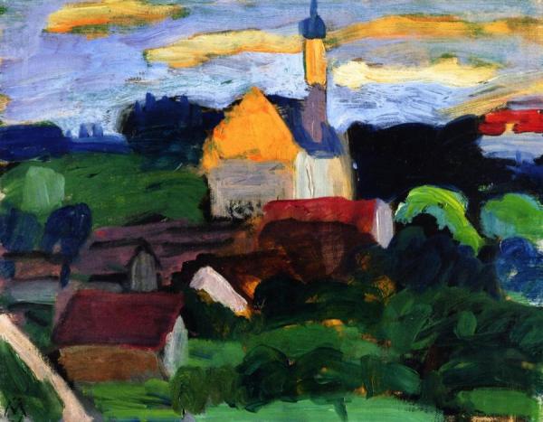 Landscape Study Of Murnau by Gabriele Münter Oil Painting Reproductions