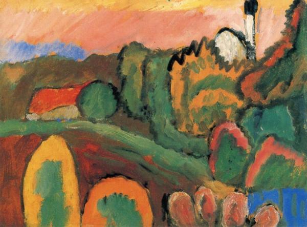 Gabriele Münter Landscape With Church