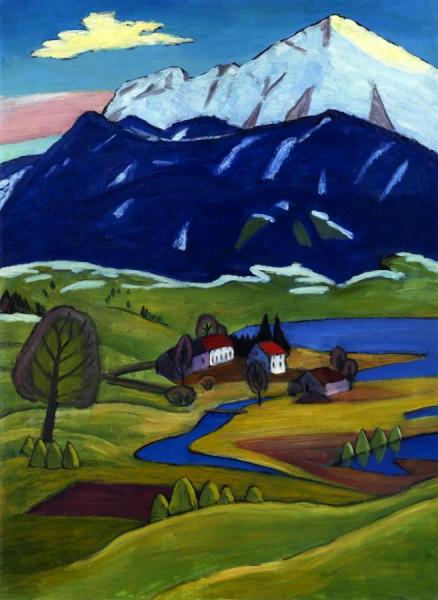 Landscape With Farmhouse by Gabriele Münter