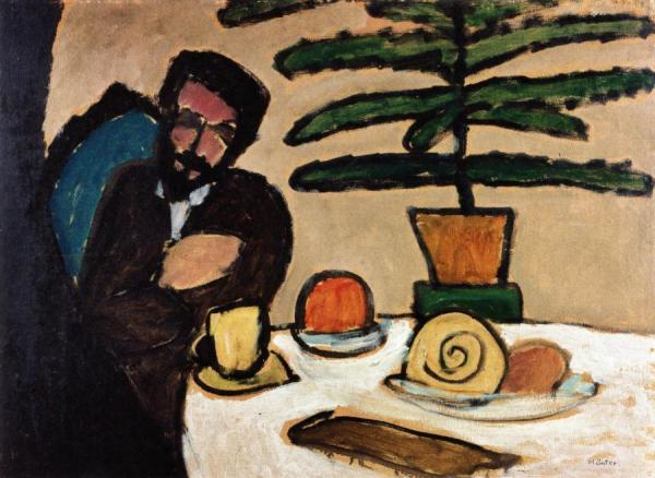 Man At The Table (kandinsky) by Gabriele Münter