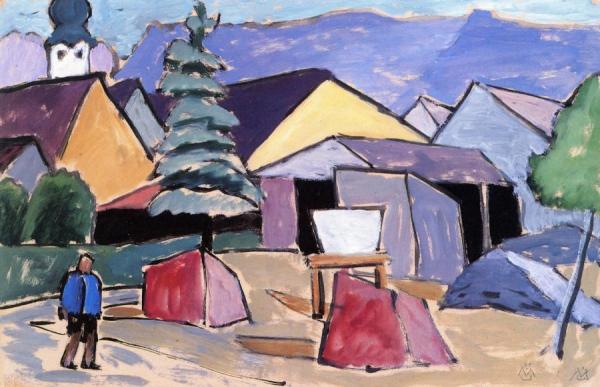 Mountain Village by Gabriele Münter