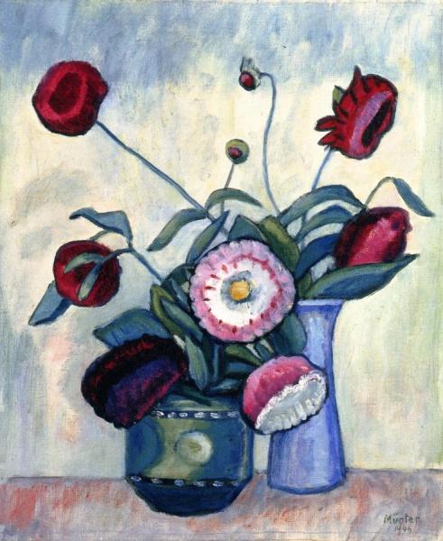 Red Dahlias by Gabriele Münter