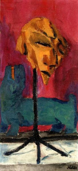 Still Life: Mask And Beast by Gabriele Münter Oil Painting Reproductions
