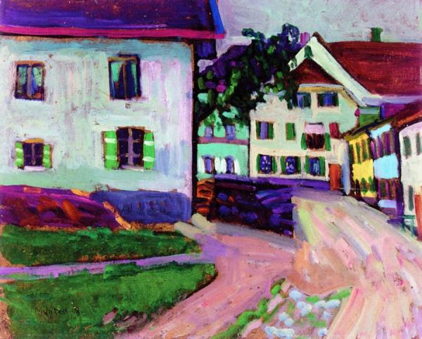 Village Street In Murnau by Gabriele Münter