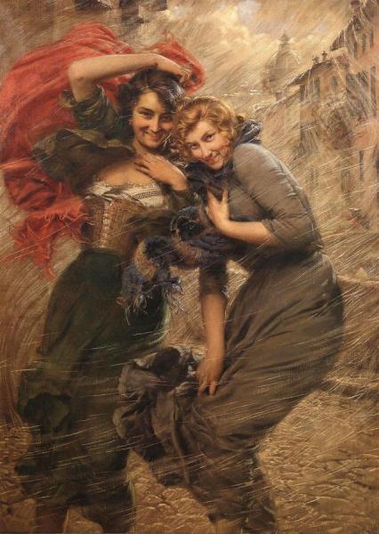 A Gust Of Wind by Gaetano Bellei