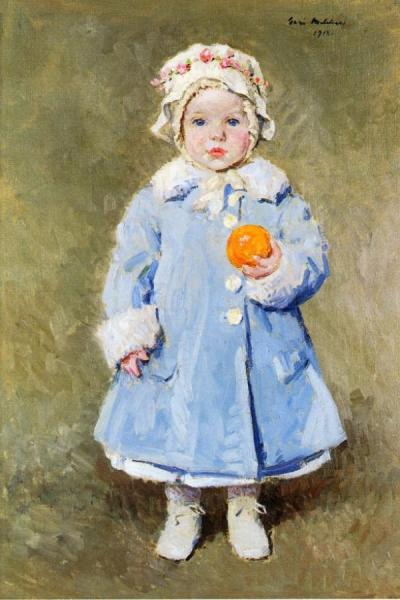 Gari Melchers Child With Ann Orange