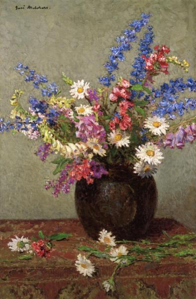 July Flowers by Gari Melchers Oil Painting Reproductions