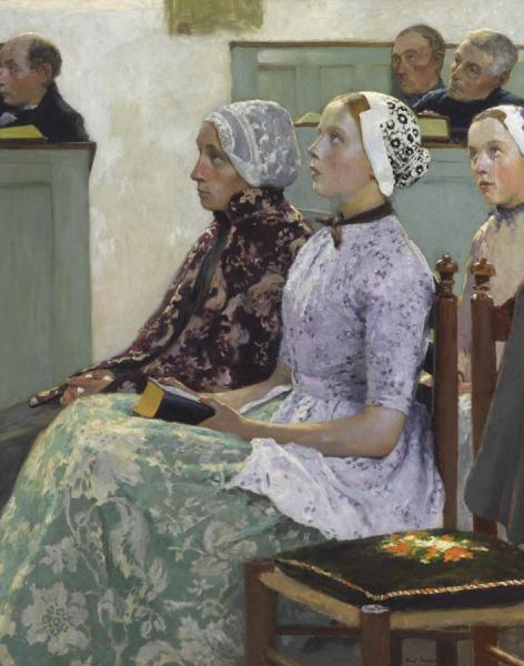 Sunday Mass by Gari Melchers