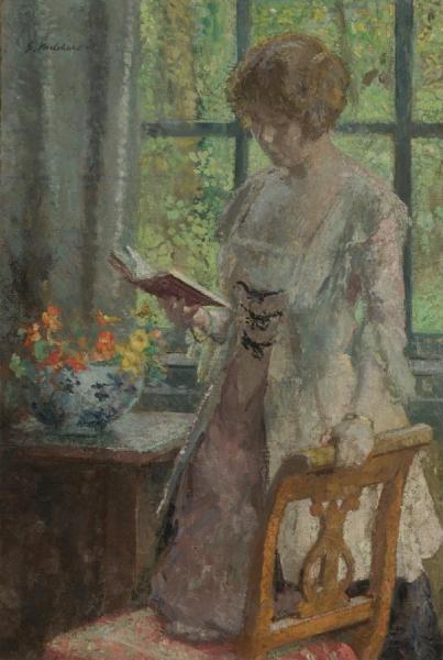 Gari Melchers Young Woman Reading