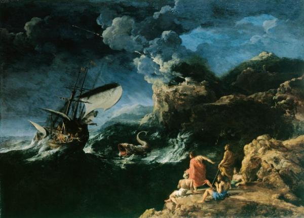 Seascape With Jonah And The Whale by Gaspard Dughet Oil Painting Reproductions