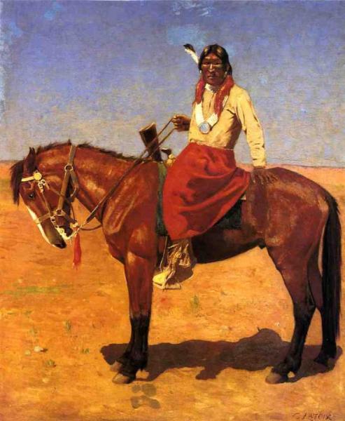 Apache Indian On Horseback by Gaspard Latoix