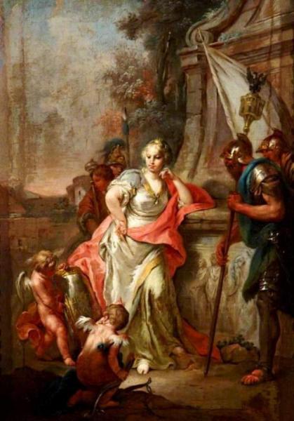 Gaspare Diziani A Female Personification Of Augsburg As An Imperial Free City