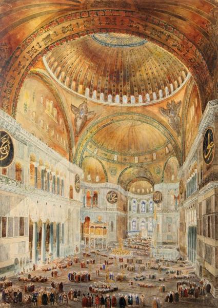 Hagia Sophia In Constantinople, Interior by Gaspare Fossati