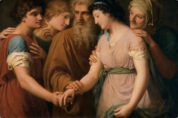 The Marriage Of Sara by Gaspare Landi Oil Painting Reproductions