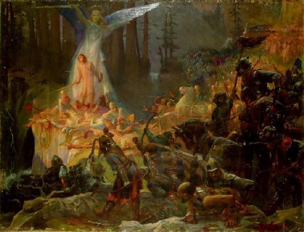La Meute by Gaston Bussiere Oil Painting Reproductions