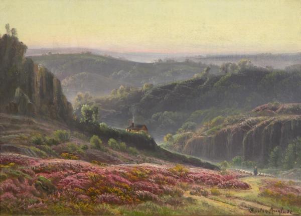Figures In A Landscape by Gaston Vincent Anglade