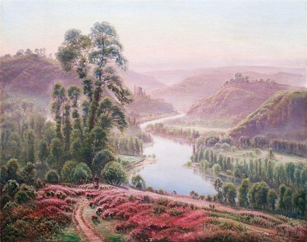 Landscape With Heathers by Gaston Vincent Anglade