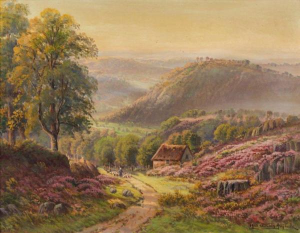 Morning In Aubazine, Corrèze by Gaston Vincent Anglade Oil Painting Reproductions