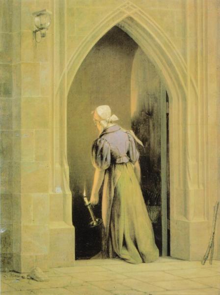 Georg Friedrich Kersting At The Castle Cellar