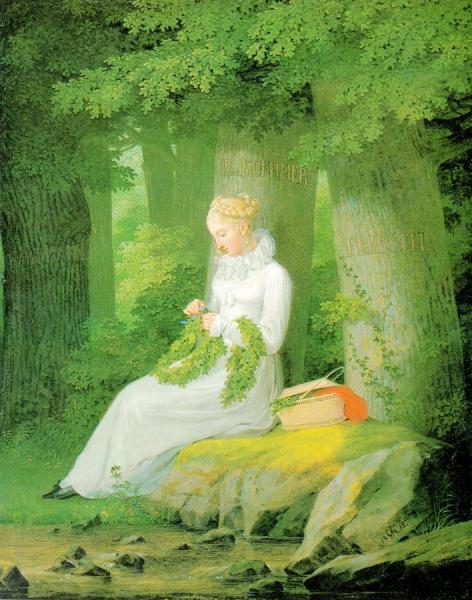 Winding The Wreath by Georg Friedrich Kersting