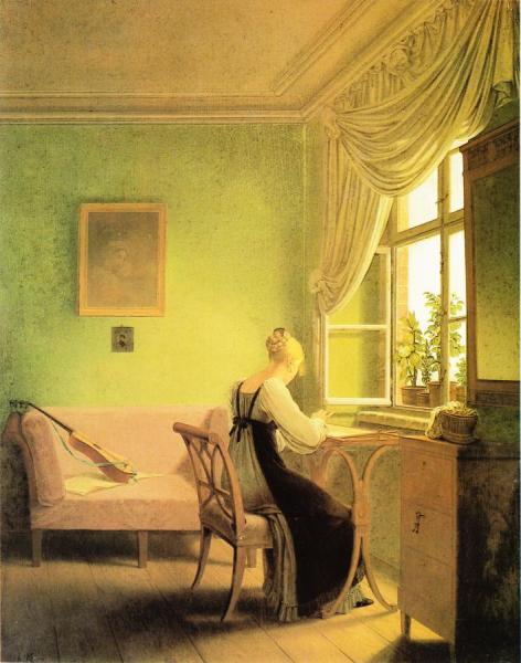 Georg Friedrich Kersting Woman Embroidering