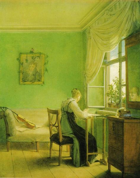 Georg Friedrich Kersting Woman Embroidering