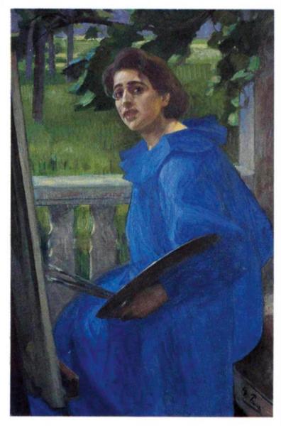 Hanna In A Blue Dress by Georg Pauli