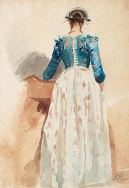 Historiserande Figurstudier I (4 Studies) by Georg Pauli