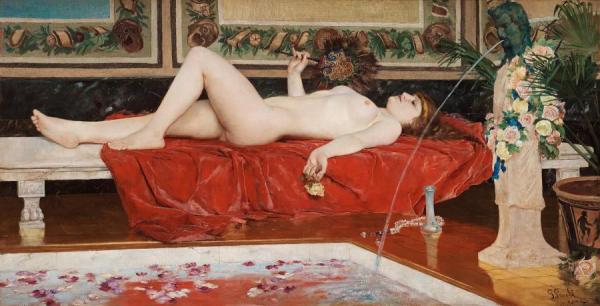 The Roman Bath(odalisque) by Georg Pauli