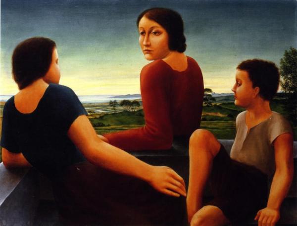 Figures In A Landscape by Georg Schrimpf