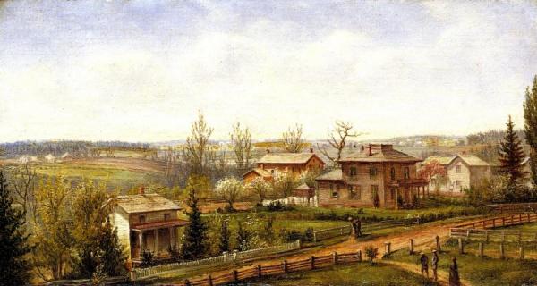 West Street From The Campus Of Hillsdale College by George B. Gardner Oil Painting Reproductions